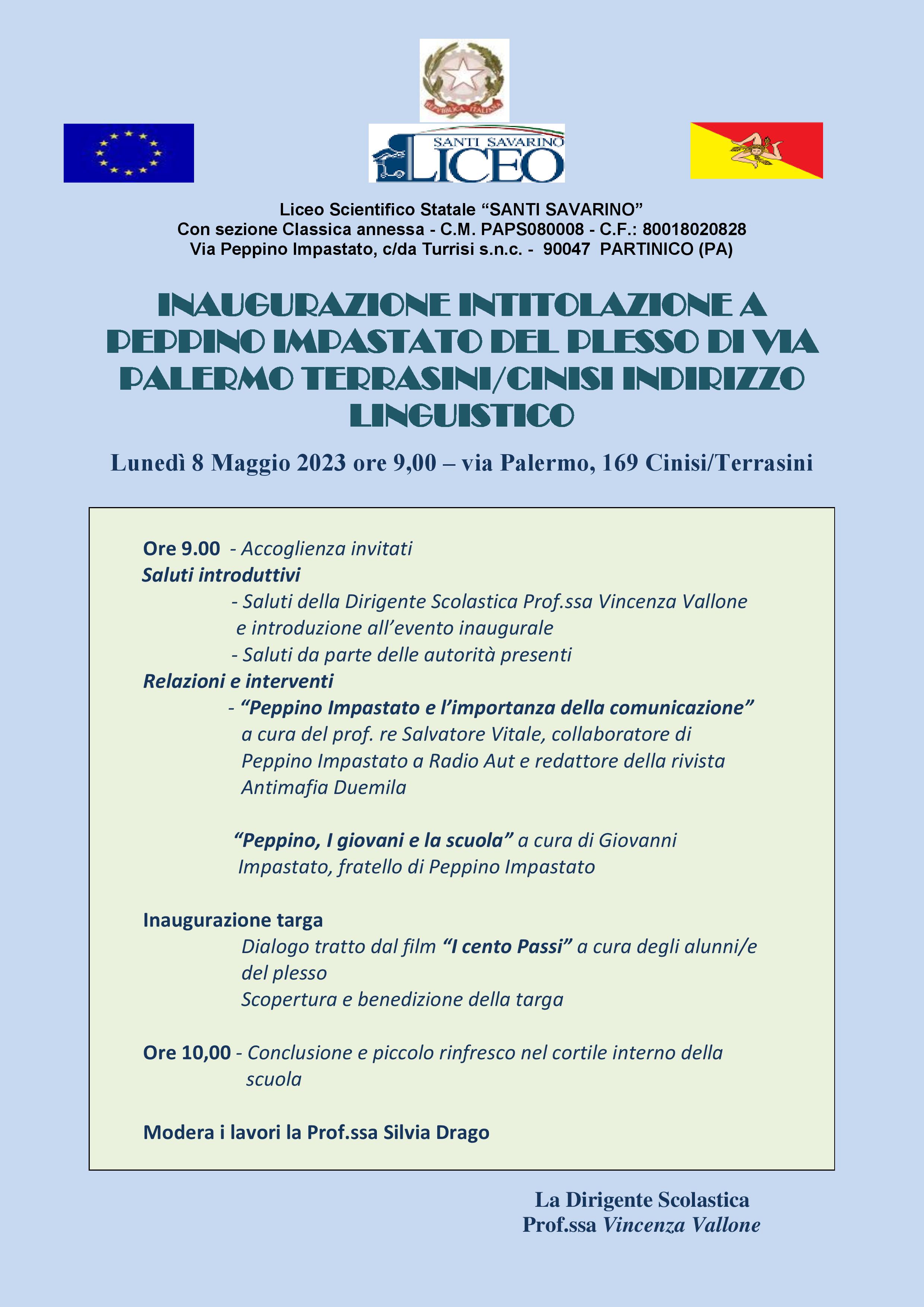 Inaugurazione intitolazione
